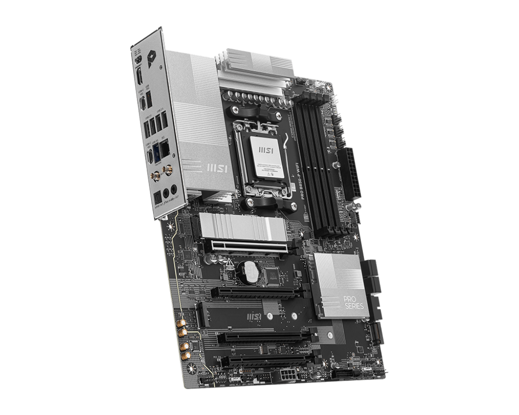 لوحة أم MSI PRO B850-P WiFi، ATX - تدعم معالجات AMD Ryzen 9000/8000 / 7000، AM5 - DDR5 Memory Boost (8200+ MT/s OC)، PCIe 5.0 x16 و4.0 x16، M.2 Gen5، Wi-Fi 7، شبكة LAN 5G