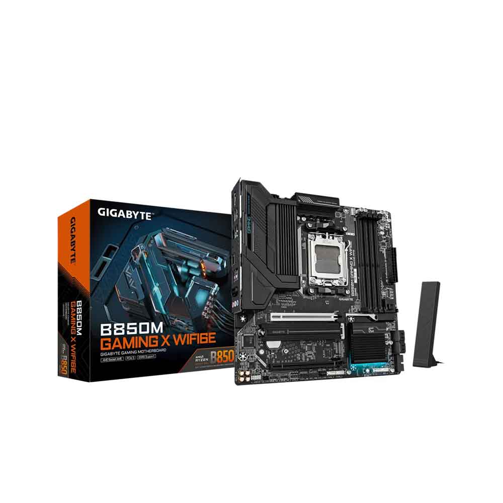 GIGABYTE B850 GAMING X WIFI6E - AMD AM5، DDR5 OC 8200MT/s، 12+2+2 VRM، 4 DIMMs (EXPO)، 3x M.2 (PCIe5.0x4)