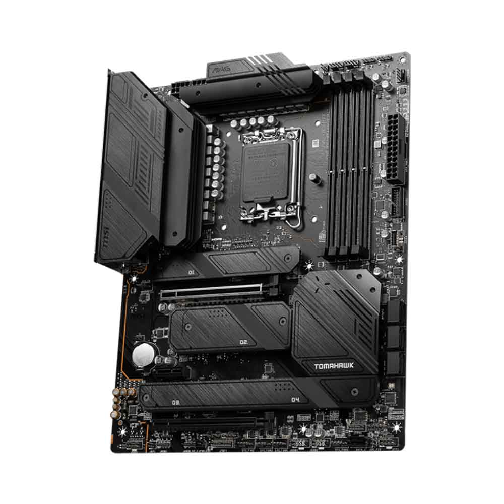 لوحة أم للألعاب MSI MAG Z790 Tomahawk WiFi (تدعم معالجات Intel من الجيل الثاني عشر والثالث عشر والرابع عشر، LGA 1700، DDR5، PCIe 5.0، M.2، شبكة LAN بسرعة 2.5 جيجابت في الثانية، USB 3.2 من الجيل الثاني، Wi-Fi 6E، ATX)