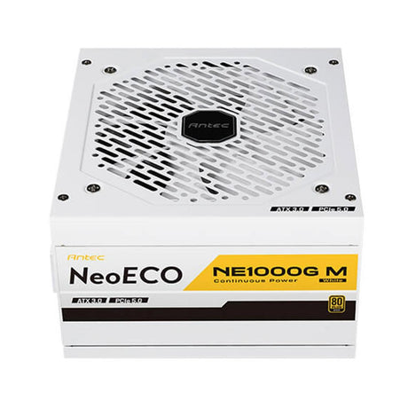 مزود طاقة Antec NeoECO NE1000 بقدرة 1000 واط 80 Plus Gold ATX3.0 كامل الوحدات باللون الأبيض