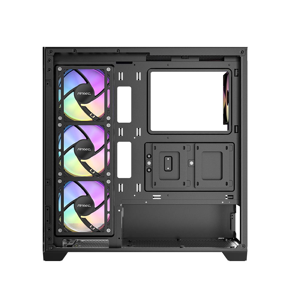 Antec CX300 ARGB Black with Panoramic 270 Degree View, Vertical Cooling, 4X 120mm Pre Installed RGB Fans, 420mm GPU Support, Atx Mid Tower Gaming and Antec Atom V650 650 Watts Non-Modular Gaming Power Supply