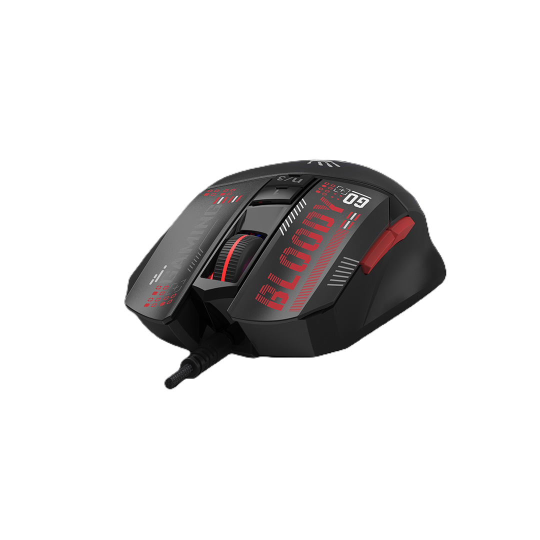 Bloody W60 Max Mini RGB Gaming Mouse – BC3332-A Sensor /12,000 CPI / 2000 Hz Report Rate – (FREE Anti-Sweat Grip tapes) – Software