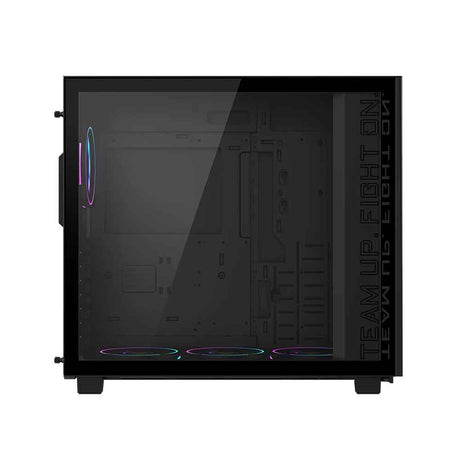 حافظة كمبيوتر GIGABYTE AORUS C400 الزجاجية، تدعم أحجام Mini ITX وMicro ATX وATX، مع إضاءة RGB ومرشحات غبار وتركيب عمودي لوحدة معالجة الرسومات، لون أسود