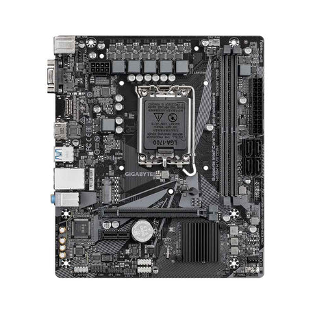 Gigabyte H610M H V3 DDR4 Motherboard - Supports Intel Core 14th CPUs, 4+1+1 Hybrid Phases Digital VRM, up to 3200MHz DDR4, 1xPCIe 3.0 M.2, USB 3.2 Gen 1