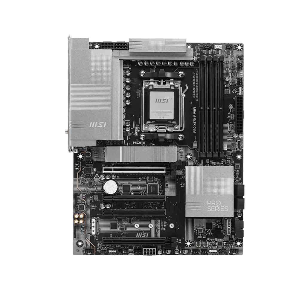 MSI PRO X870-P WiFi 7 Motherboard (AMD Ryzen 9000/8000/7000 Series Processors, AM5, DDR5, PCIe 5.0, M.2 Gen5, HDMI/DP, Bluetooth 5.4, ATX)