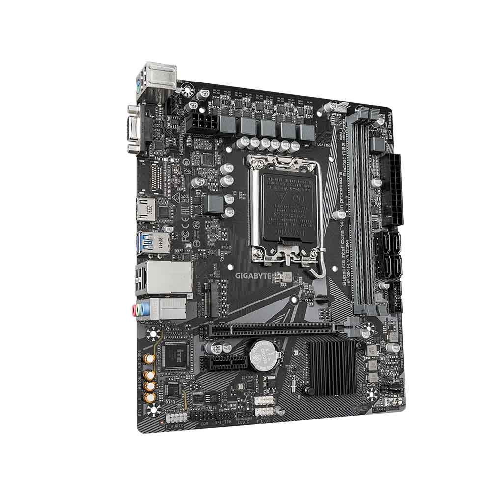 لوحة أم Gigabyte H610M H V3 DDR4 - تدعم وحدات المعالجة المركزية Intel Core 14th، و4+1+1 Hybrid Phases Digital VRM، وذاكرة DDR4 بسرعة تصل إلى 3200 ميجاهرتز، ومنفذ PCIe 3.0 M.2، ومنفذ USB 3.2 Gen 1