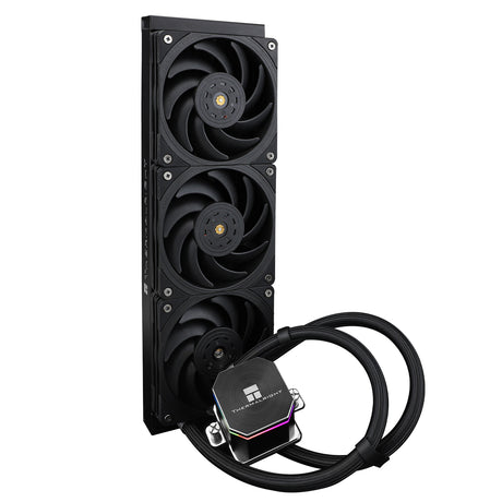 مبرد مائي Thermalright Hydro Cooling Frozen Edge 360 Black AIO، مبرد وحدة المعالجة المركزية السائل، 3 مراوح PWM مقاس 120 مم، نظام تبريد مائي، مروحة عالية السرعة 2150 دورة في الدقيقة، متوافق مع AMD/AM4/AM5 وIntel LGA1700/1150/1151/1200/2011/17XX