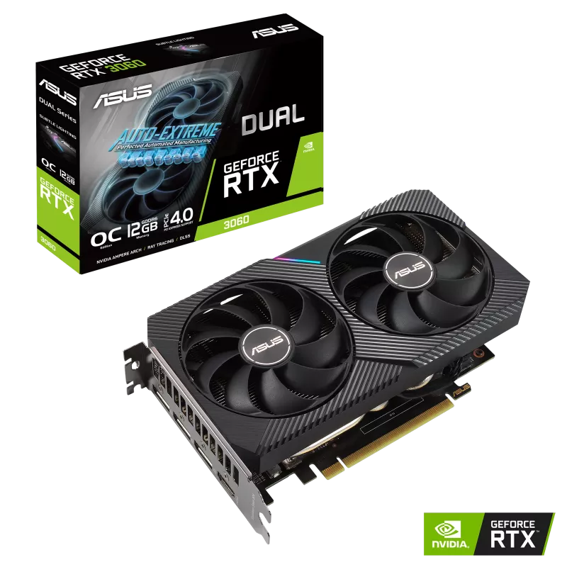 ASUS Dual GeForce RTX 3060 V2 OC Edition 12GB – Compact High-Performance