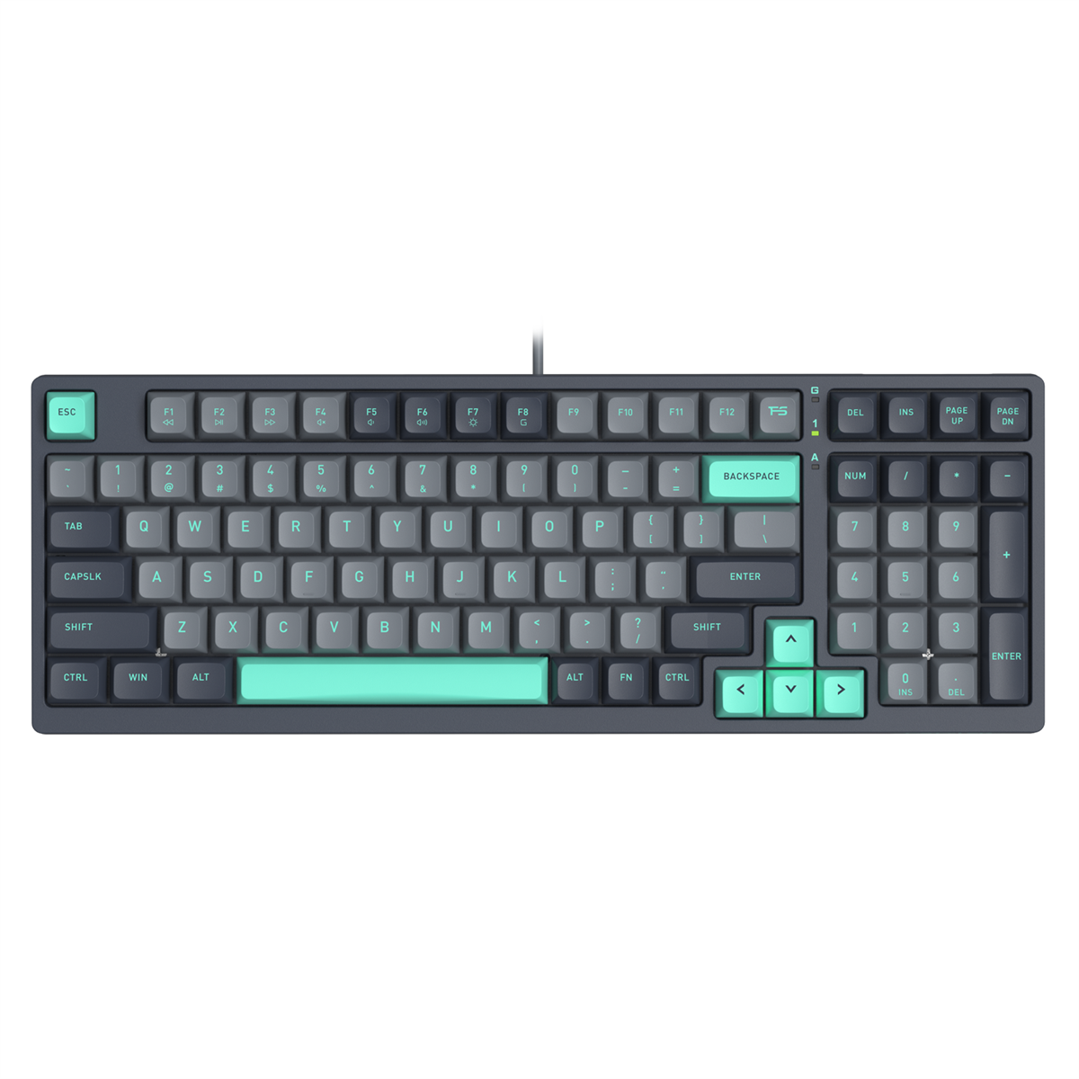 A4Tech FS300 Mechanical Keyboard – Hot Swappable FS Switch (3Pin /5Pin) – Gasket Building – White Backlit – (AR/EN) 98 Keys – Win/Mac Swap – 4M /1ms (Software) (Panda Rock Climbing) (Panda Snorkeling)