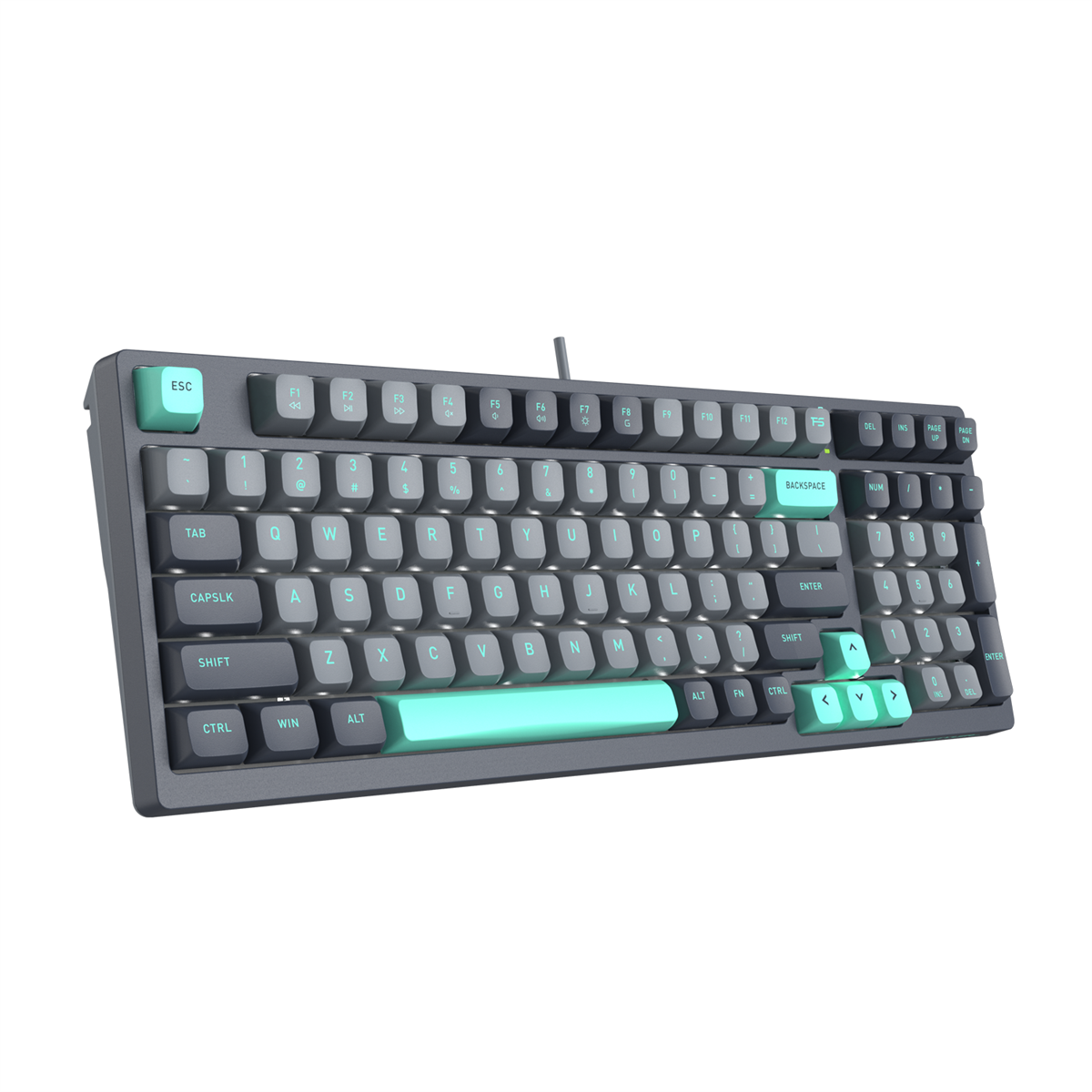 A4Tech FS300 Mechanical Keyboard – Hot Swappable FS Switch (3Pin /5Pin) – Gasket Building – White Backlit – (AR/EN) 98 Keys – Win/Mac Swap – 4M /1ms (Software) (Panda Rock Climbing) (Panda Snorkeling)