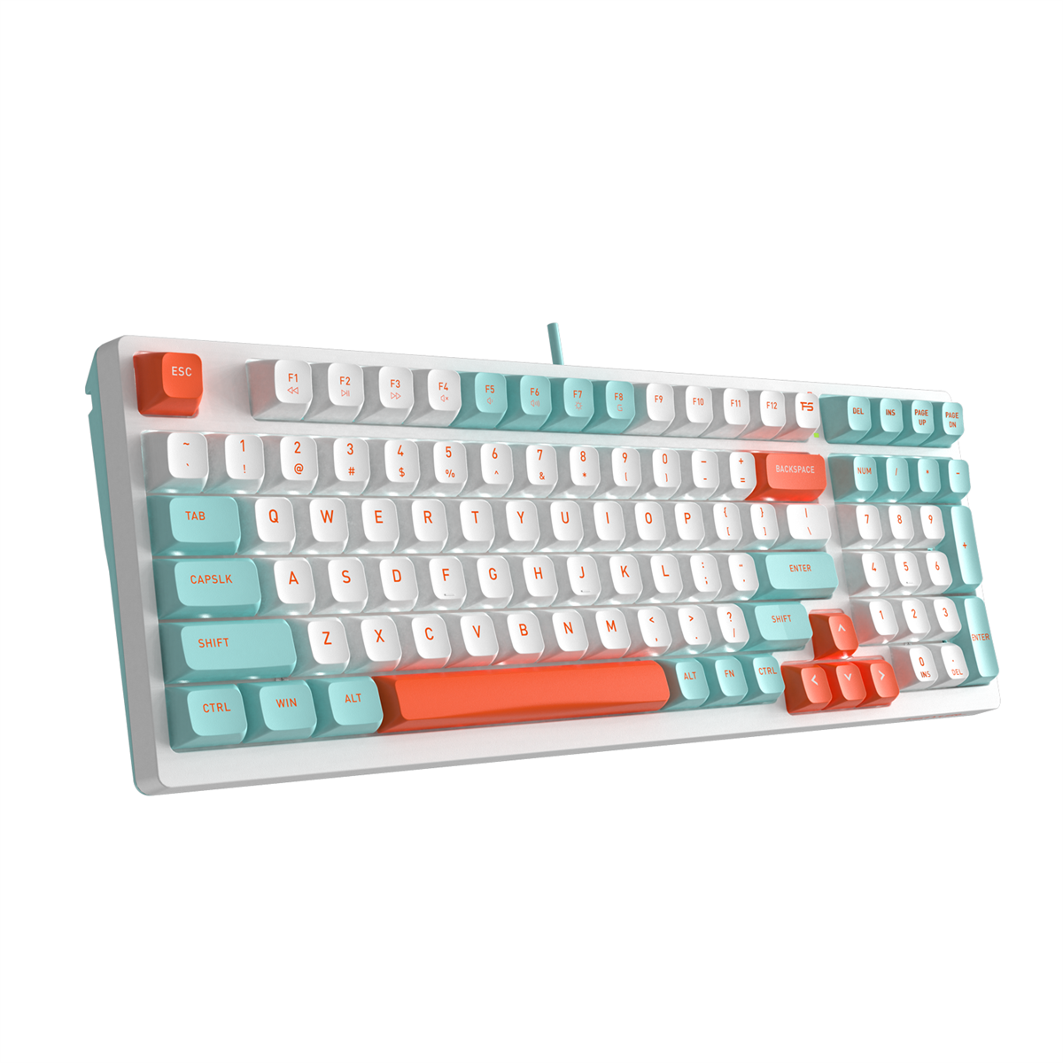 A4Tech FS300 Mechanical Keyboard – Hot Swappable FS Switch (3Pin /5Pin) – Gasket Building – White Backlit – (AR/EN) 98 Keys – Win/Mac Swap – 4M /1ms (Software) (Panda Rock Climbing) (Panda Snorkeling)