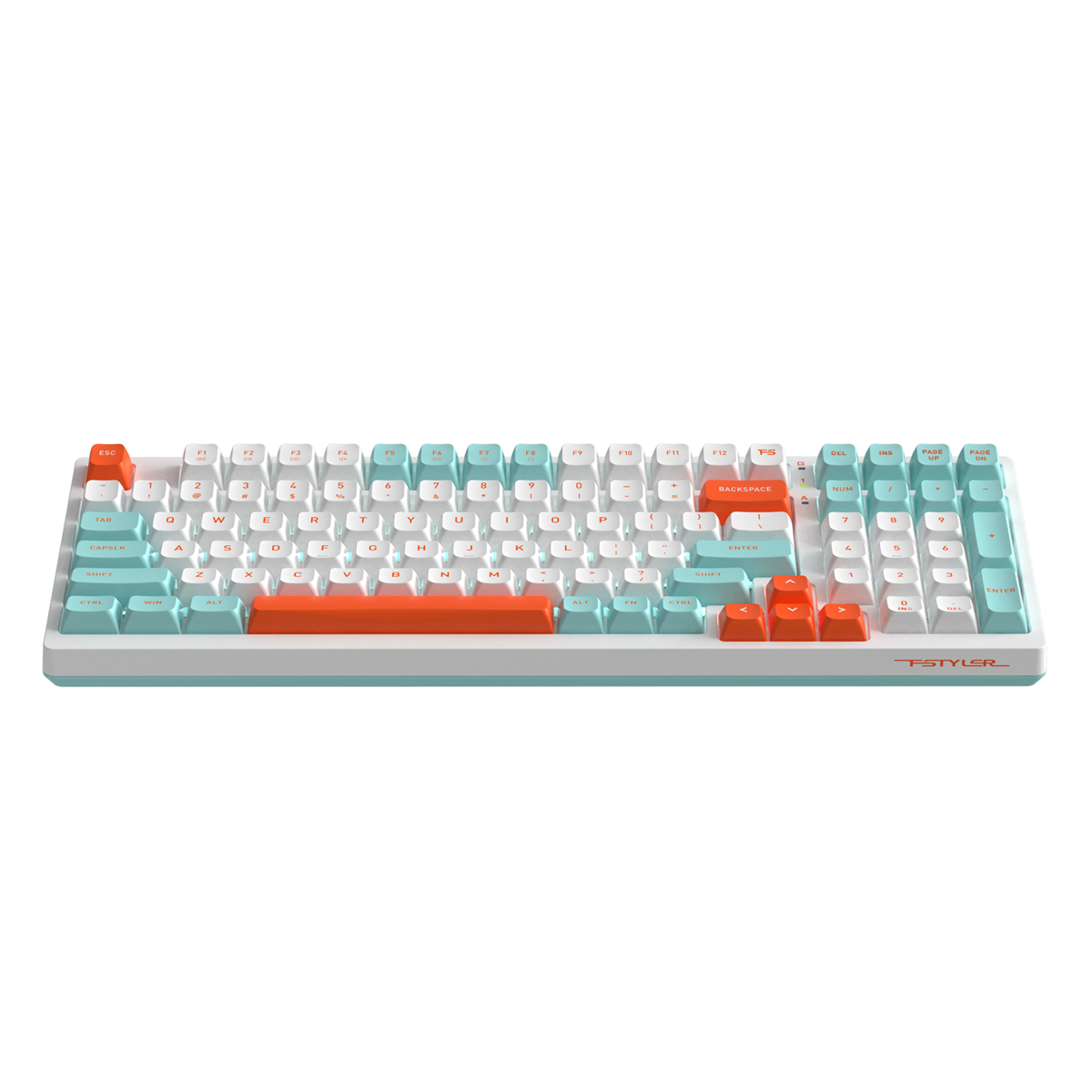 A4Tech FS300 Mechanical Keyboard – Hot Swappable FS Switch (3Pin /5Pin) – Gasket Building – White Backlit – (AR/EN) 98 Keys – Win/Mac Swap – 4M /1ms (Software) (Panda Rock Climbing) (Panda Snorkeling)