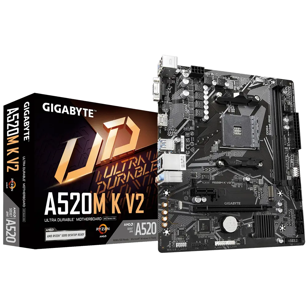 Gigabyte A520M K V2 AM4 mATX Gaming Motherboard