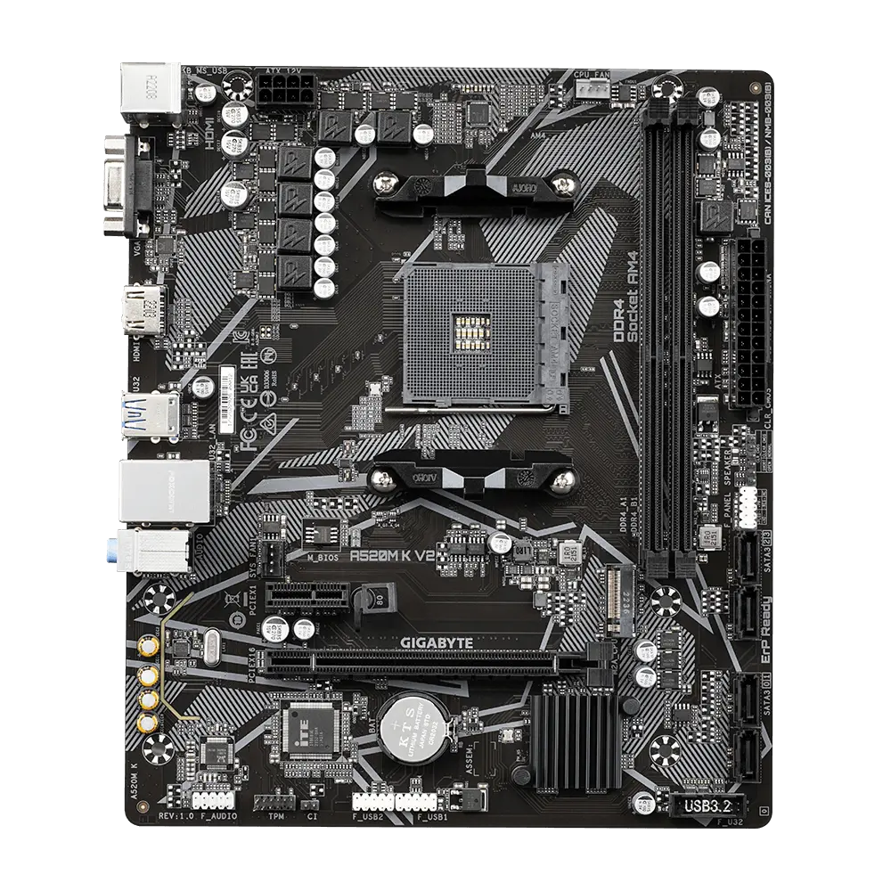 Gigabyte A520M K V2 AM4 mATX Gaming Motherboard