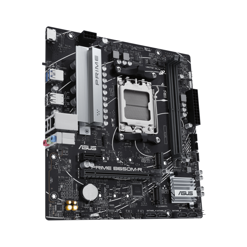 مازر بورد ASUS PRIME B650M-R DDR5 AM5 Micro-ATX للألعاب بأداء مذهل ودعم PCIe 4.0
