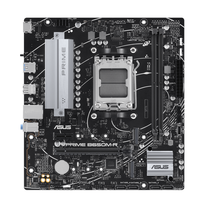 مازر بورد ASUS PRIME B650M-R DDR5 AM5 Micro-ATX للألعاب بأداء مذهل ودعم PCIe 4.0