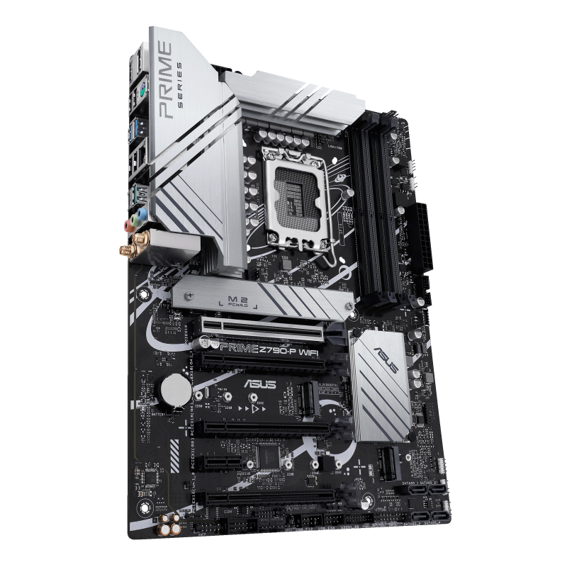 Asus Prime motherboard on a white background