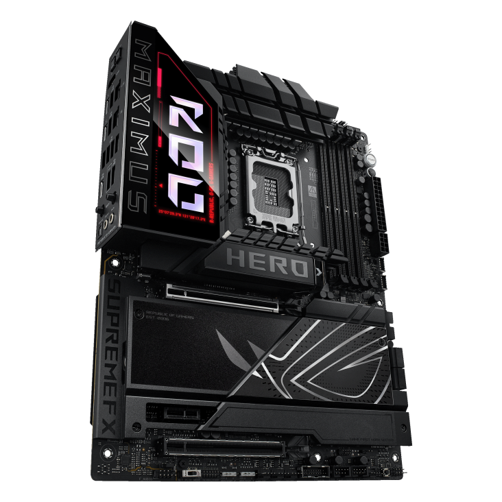 ASUS ROG Maximus Z890 Hero Intel® Z890 LGA 1851 ATX Motherboard, Advanced AI PC-Ready, 22+2+1+2 Stages, DDR5, WiFi 7, 3X PCIe® 5.0 M.2, Thunderbolt™ 4, USB Type-C®, AI Overclocking/Cooling/Networking