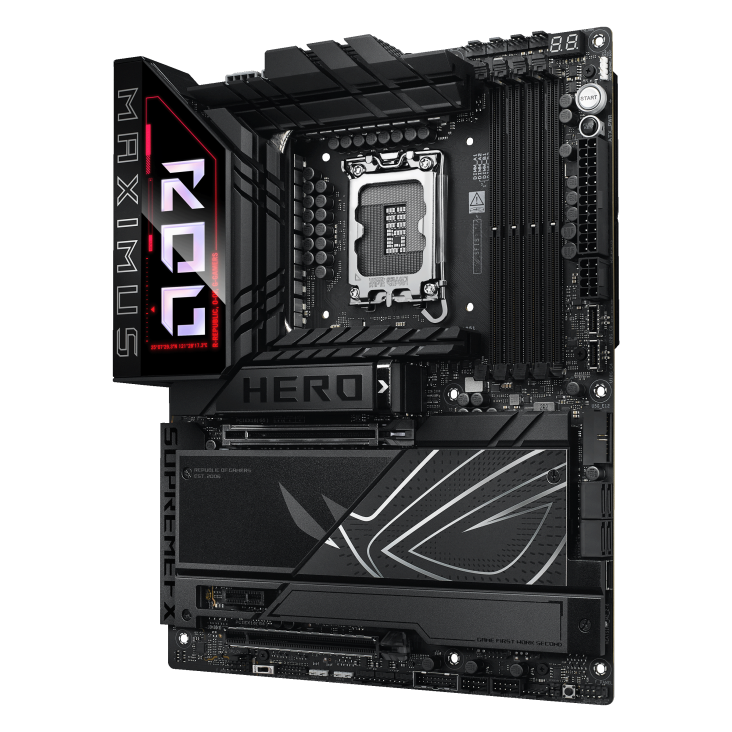ASUS ROG Maximus Z890 Hero Intel® Z890 LGA 1851 ATX Motherboard, Advanced AI PC-Ready, 22+2+1+2 Stages, DDR5, WiFi 7, 3X PCIe® 5.0 M.2, Thunderbolt™ 4, USB Type-C®, AI Overclocking/Cooling/Networking