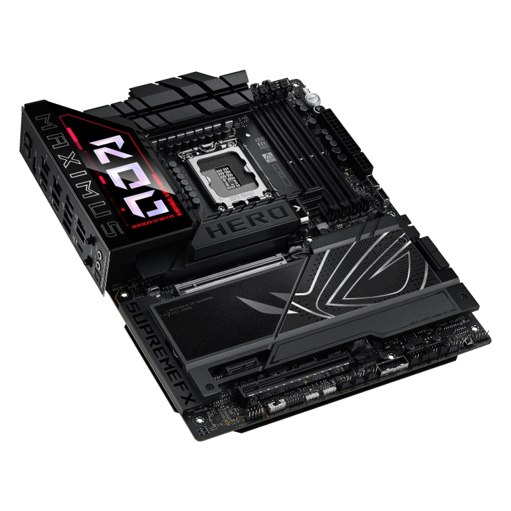 ASUS ROG Maximus Z890 Hero Intel® Z890 LGA 1851 ATX Motherboard, Advanced AI PC-Ready, 22+2+1+2 Stages, DDR5, WiFi 7, 3X PCIe® 5.0 M.2, Thunderbolt™ 4, USB Type-C®, AI Overclocking/Cooling/Networking
