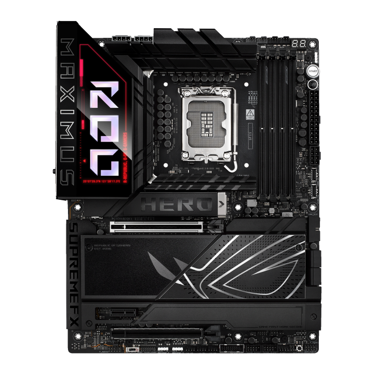 ASUS ROG Maximus Z890 Hero Intel® Z890 LGA 1851 ATX Motherboard, Advanced AI PC-Ready, 22+2+1+2 Stages, DDR5, WiFi 7, 3X PCIe® 5.0 M.2, Thunderbolt™ 4, USB Type-C®, AI Overclocking/Cooling/Networking