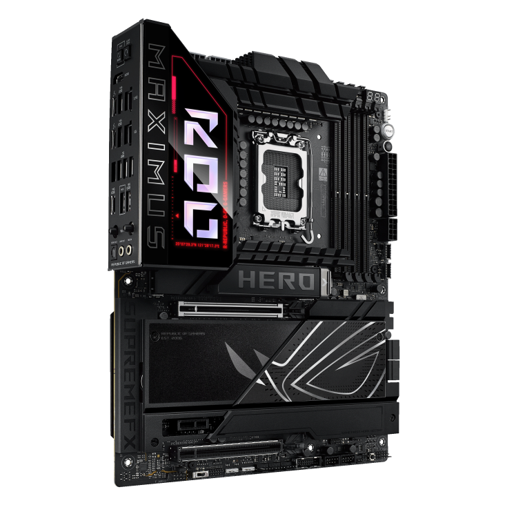 ASUS ROG Maximus Z890 Hero Intel® Z890 LGA 1851 ATX Motherboard, Advanced AI PC-Ready, 22+2+1+2 Stages, DDR5, WiFi 7, 3X PCIe® 5.0 M.2, Thunderbolt™ 4, USB Type-C®, AI Overclocking/Cooling/Networking