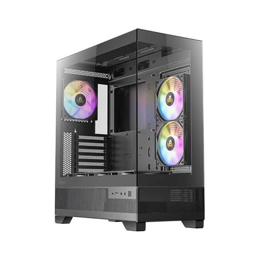 Antec CX700 RGB Elite: High-Airflow Mid-Tower Gaming Case with 6 RGB Fans & 850W PSU in Black and White
