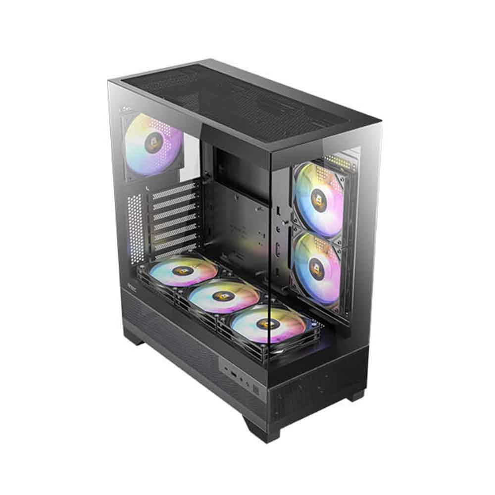 Antec CX700 RGB Elite: High-Airflow Mid-Tower Gaming Case with 6 RGB Fans & 850W PSU in Black and White