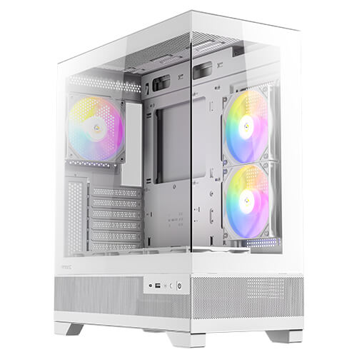 Antec CX700 RGB Elite: High-Airflow Mid-Tower Gaming Case with 6 RGB Fans & 850W PSU in Black and White