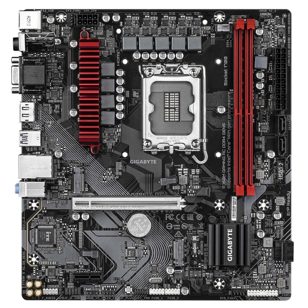Gigabyte B760M GAMING AC DDR4 GEN5: PCIe 5.0 Ready Gaming Motherboard for Intel 14th Gen