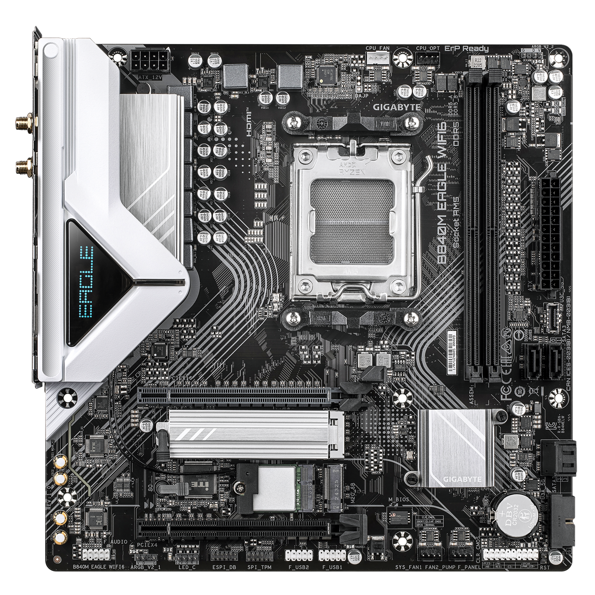 GIGABYTE B840M EAGLE WIFI6 –AM5 Micro-ATX DDR5 Motherboard,PCIe 4.0,Wi-Fi 6