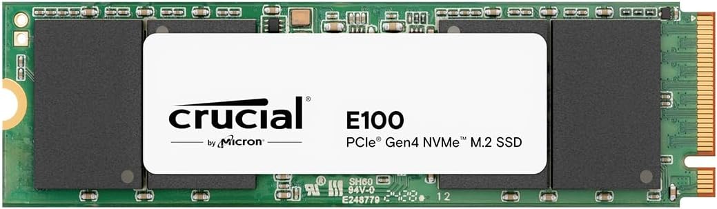 هارد SSD Crucial E100 Gen4 NVMe عالي السرعة (480GB / 1TB) بأداء فائق