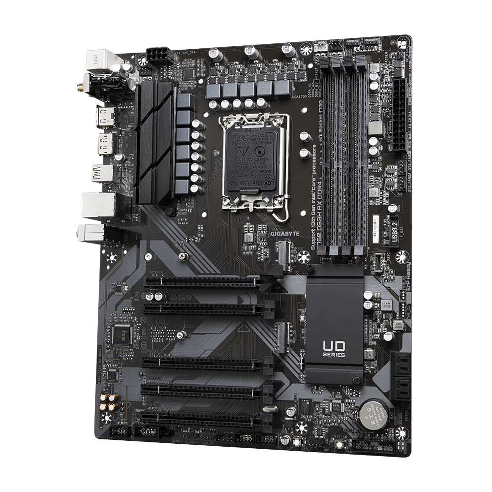 Gigabyte B760 DS3H AX DDR4 Supports Intel Core 14th CPUs 8+2+1 Phases Digital VRM DDR4 (OC) 2xPCIe 4.0 M.2, Wi-Fi 6E, GbE LAN, USB 3.2 Gen 2