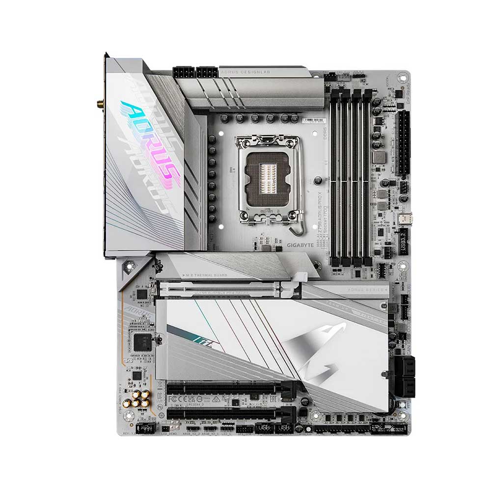 GIGABYTE Z790 AORUS PRO X WIFI7 LGA 1700 Intel Z790 X ATX with DDR5 5xM.2 PCIe 5.0 USB 3.2 Type-C Wi-Fi 7 5GbE LAN Q-Flash Plus EZ-Latch Plus