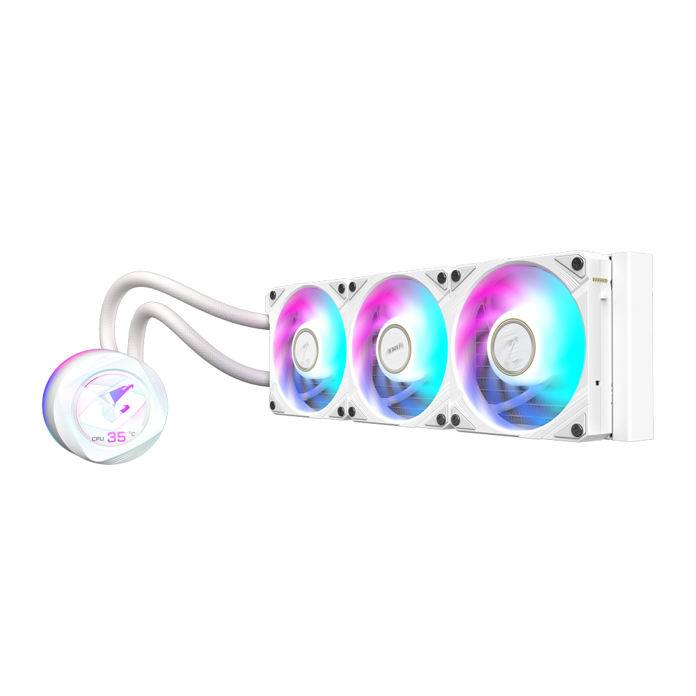 Gigabyte AORUS WATERFORCE X II 360 ICE Liquid CPU Cooler, ARGB Fans, compatible with Intel LGA1700 and AMD AM5