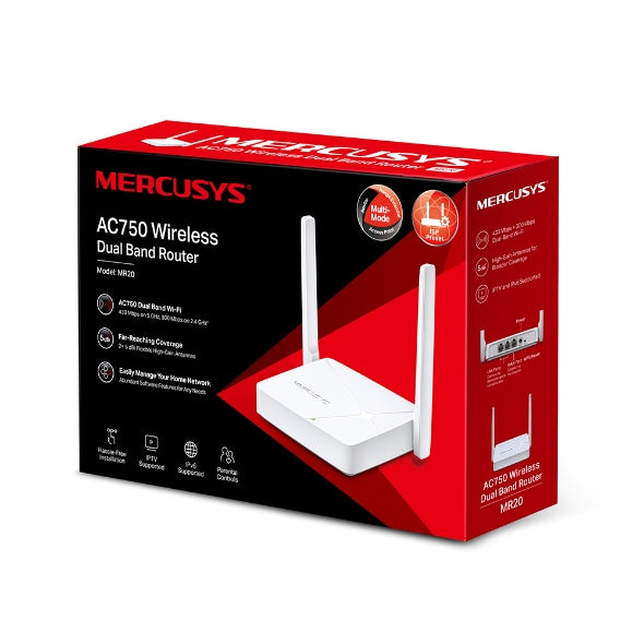 Mercusys MR20 AC750 Dual Band WiFi Router