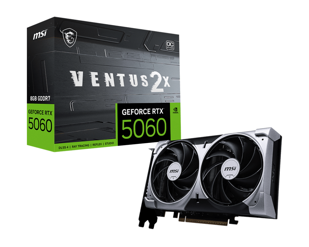 MSI GeForce RTX 5060 8G VENTUS 2X OC Graphics Card GDDR7 128‑bit