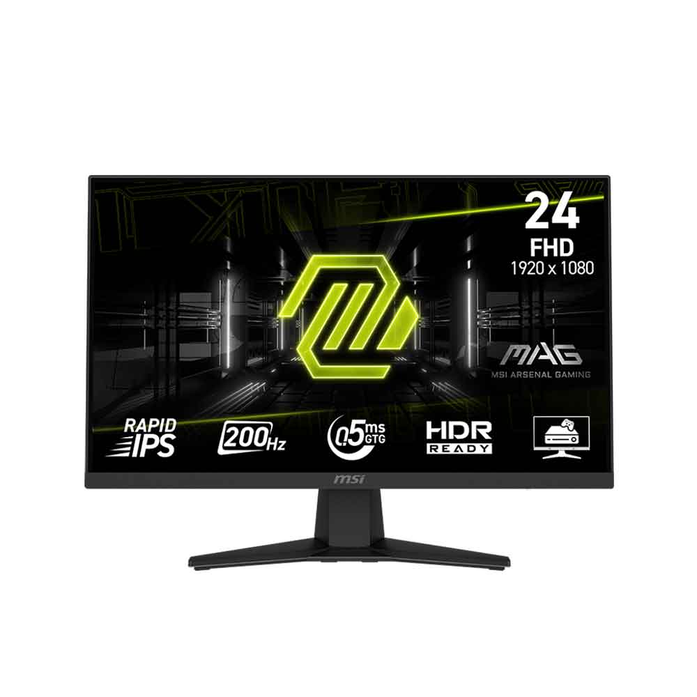 MSI MAG 244F 24-inch 1920 x 1080 (FHD), 200Hz, Adaptive-Synch, HDMI, DisplayPort, VESA Mountable, Tilt, Height Adjustable, Speaker, 0.5ms, Gaming Monitor - Elyamama