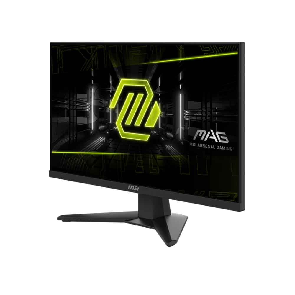 Gaming monitor with MSI logo on a black background