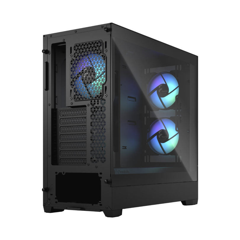 Fractal Pop Air RGB Black/Cyan/White TG – High-Airflow