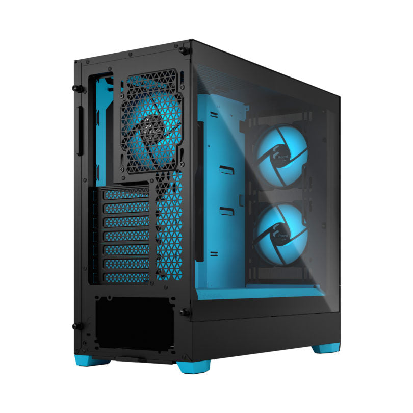 Fractal Pop Air RGB Black/Cyan/White TG – High-Airflow