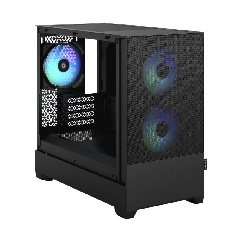 Fractal Pop Mini Air RGB Black/White TG – High-Airflow Mini Tower
