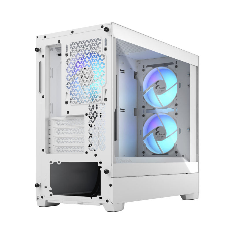 Fractal Pop Mini Air RGB Black/White TG – High-Airflow Mini Tower