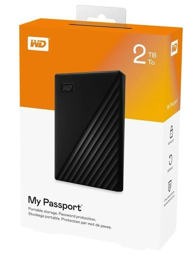 WD My Passport Portable External Hard Drive 1TB / 2TB / 4TB / 5TB