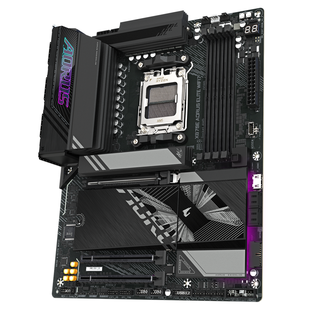 GIGABYTE X870E AORUS Elite WIFI7 AMD AM5Motherboard, ATX, DDR5, 4X M.2, PCIe 5.0, USB4