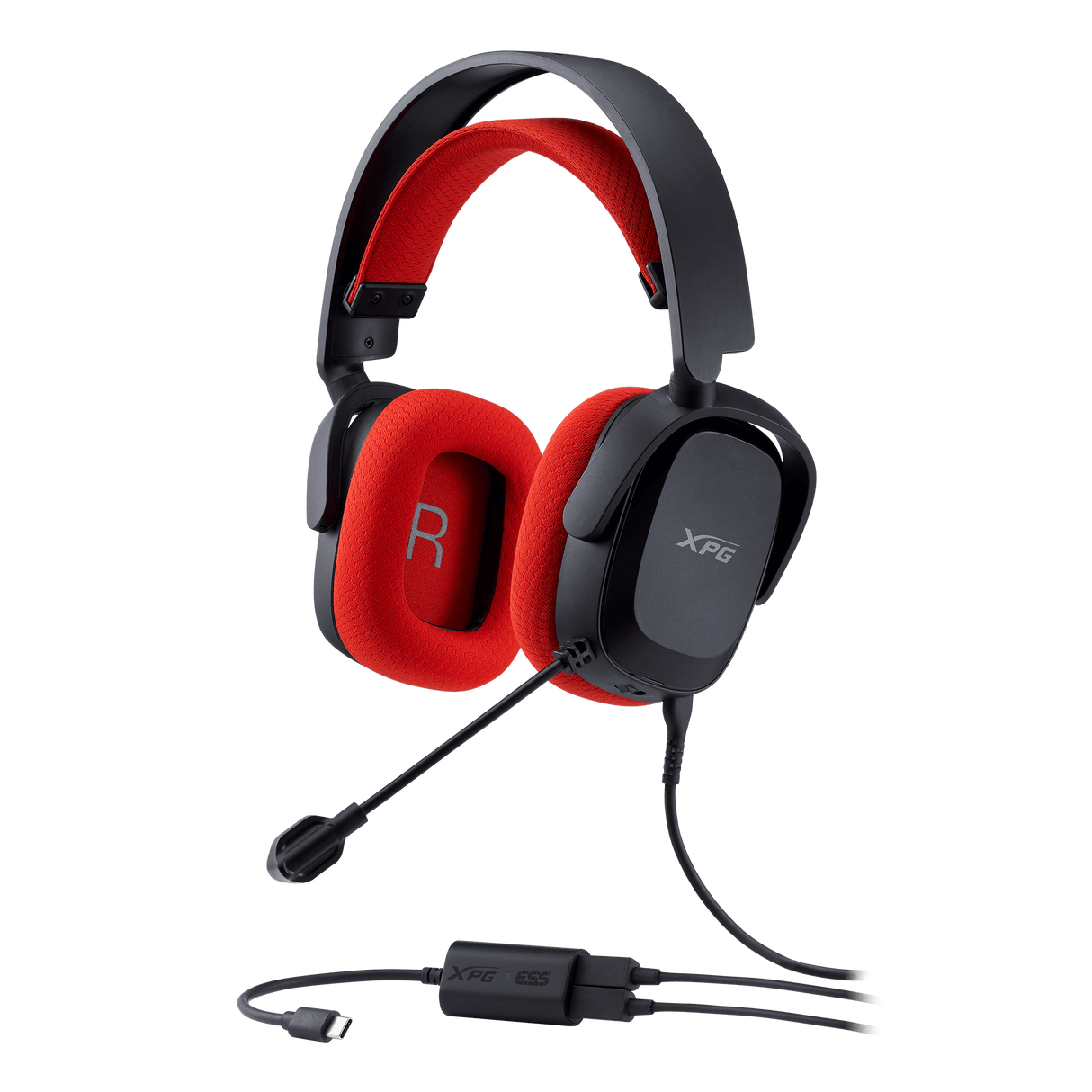 XPG PRECOG Studio Gaming Headset - 50mm Drivers - Omnidirectional Microphone - ESS DAC with 32-bit/96kHz Support - USB-C Input - 4.4mm Audio Port - Lightweight 300g
