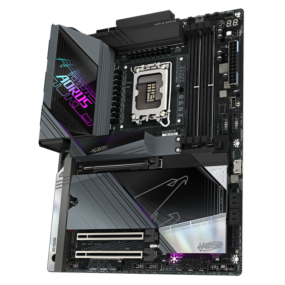 GIGABYTE Z890 AORUS MASTER Motherboard - Supports Intel Core Ultra (18+1+2 phases VRM, up to 9500MHz DDR5 (OC), 2xPCIe 5.0 + 3xPCIe 4.0, Wi-Fi 7, 10GbE LAN, Thunderbolt 4