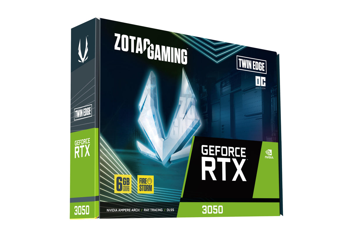 ZOTAC GAMING RTX 3050 Twin Edge OC 6GB – Ray Tracing & IceStorm 2.0 Cooling