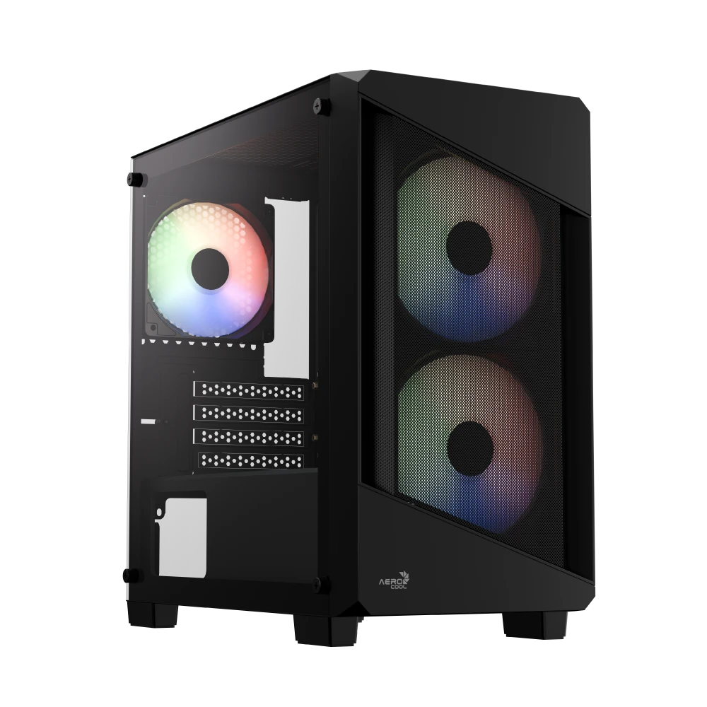 Aerocool B312F Flow Mid-Tower PC Case with LUX 550W 80+ Bronze PSU