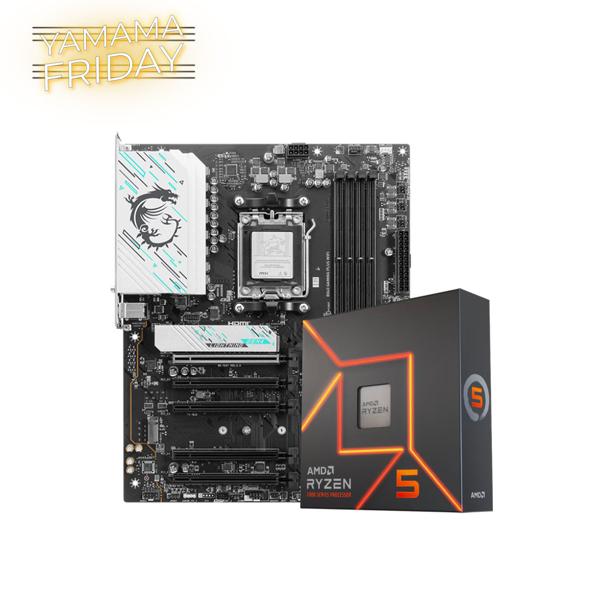 Zen 4 Gaming Foundation | Ryzen 5 7600X | B840 GAMING PLUS WIFI | Wi-Fi 7